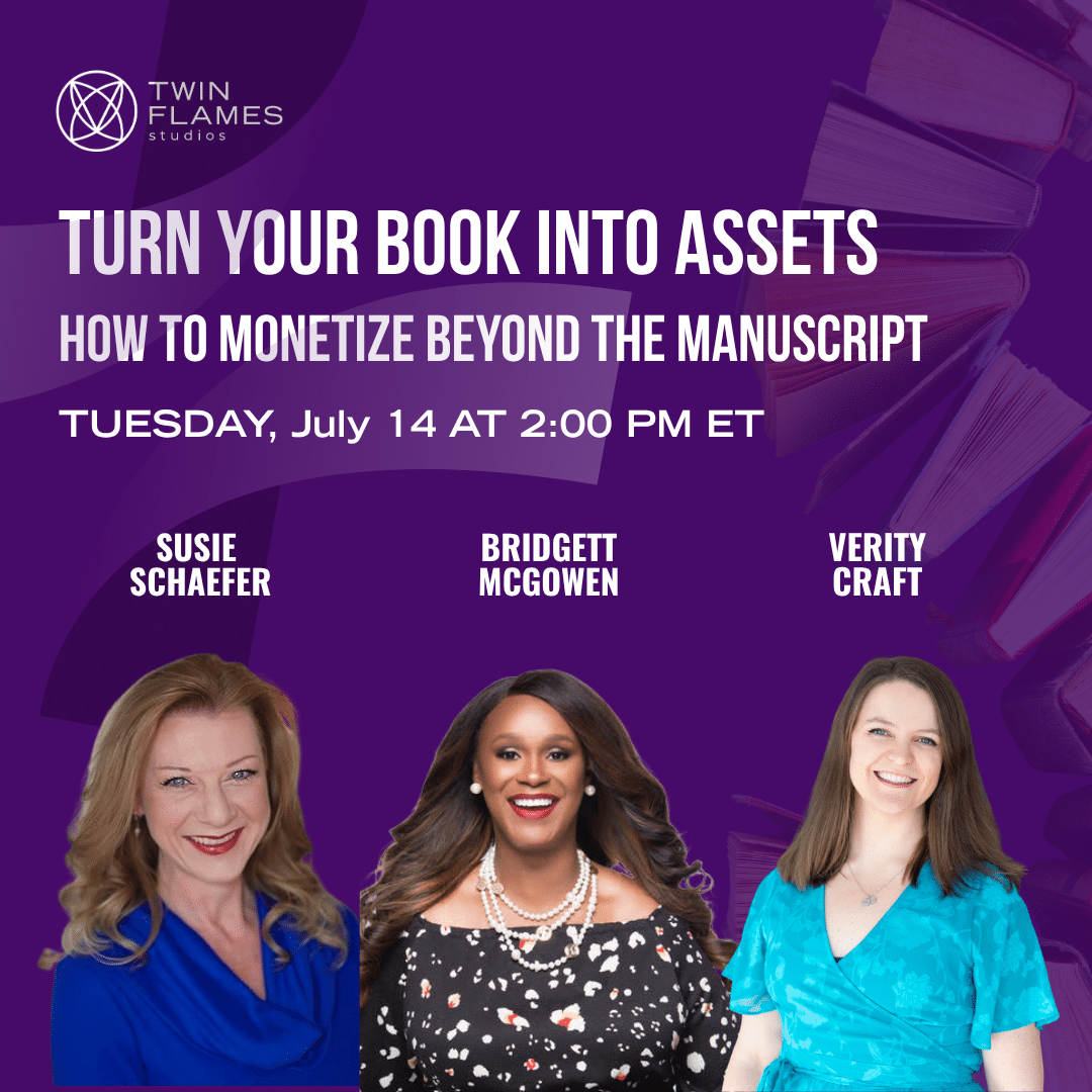 Turn Your Book into Assets - Author Expert Panel square image featuring the three speakers - Jennifer Wilkov, Lane Shefter Bishop, and Mark Degasperi.