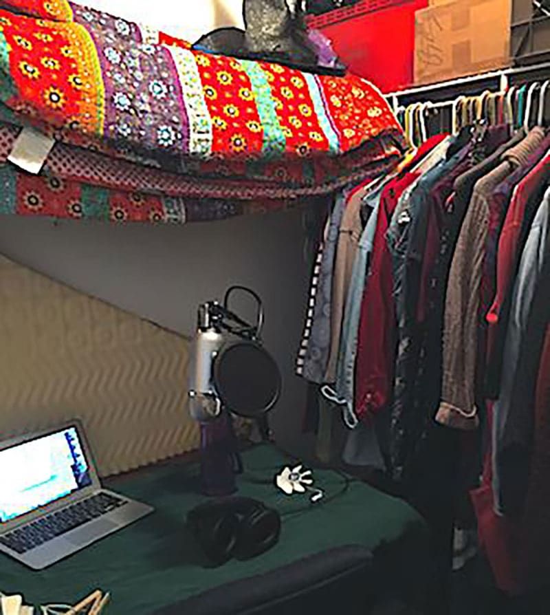 Example of closet recording space